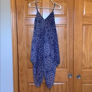 Blue patterned dress